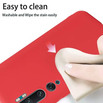 Microsonic Xiaomi Mi Note 10 Pro Kılıf Matte Silicone Kırmızı