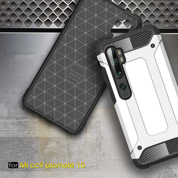 Microsonic Xiaomi Mi Note 10 Kılıf Rugged Armor Siyah