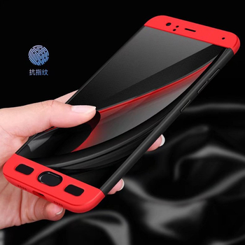 Microsonic Xiaomi Mi Note 3 Kılıf Double Dip 360 Protective AYS Siyah - Kırmızı