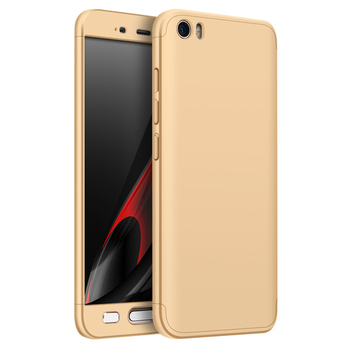 Microsonic Xiaomi Mi5 Kılıf Double Dip 360 Protective AYS Gold