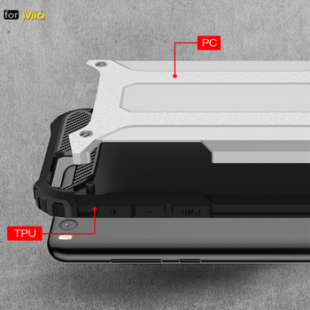 Microsonic Xiaomi Mi6 Kılıf Rugged Armor Gümüş