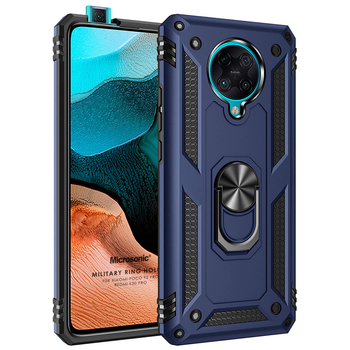Microsonic Xiaomi Poco F2 Pro Kılıf Military Ring Holder Lacivert Microsonic Xiaomi Poco F2 Pro Kılıf Military Ring Holder Lacivert