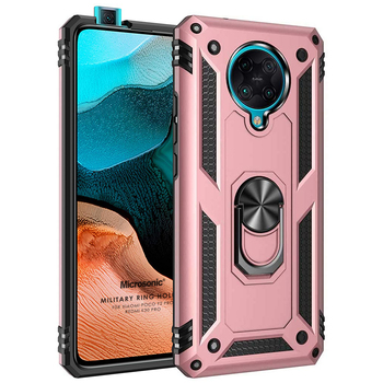 Microsonic Xiaomi Poco F2 Pro Kılıf Military Ring Holder Rose Gold Microsonic Xiaomi Poco F2 Pro Kılıf Military Ring Holder Rose Gold