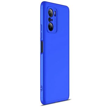 Microsonic Xiaomi Poco F3 Kılıf Double Dip 360 Protective AYS Mavi