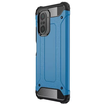 Microsonic Xiaomi Poco F3 Kılıf Rugged Armor Mavi