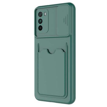 Microsonic Xiaomi Poco M3 Kılıf Inside Card Slot Koyu Yeşil