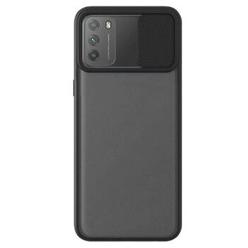 Microsonic Xiaomi Poco M3 Kılıf Slide Camera Lens Protection Siyah