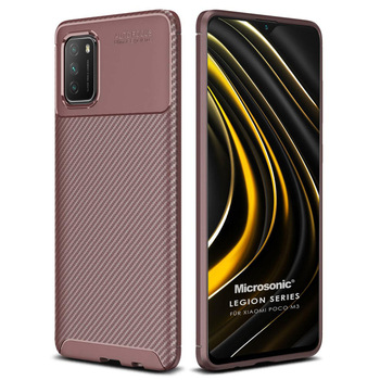 Microsonic Xiaomi Poco M3 Kılıf Legion Series Kahverengi Microsonic Xiaomi Poco M3 Kılıf Legion Series Kahverengi