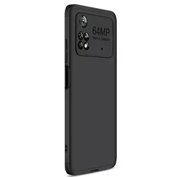 Microsonic Xiaomi Poco M4 Pro 4G Kılıf Double Dip 360 Protective AYS Siyah