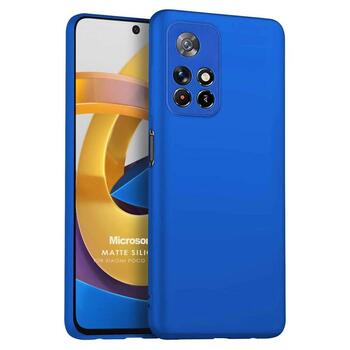 Microsonic Xiaomi Poco M4 Pro Kılıf Matte Silicone Mavi
