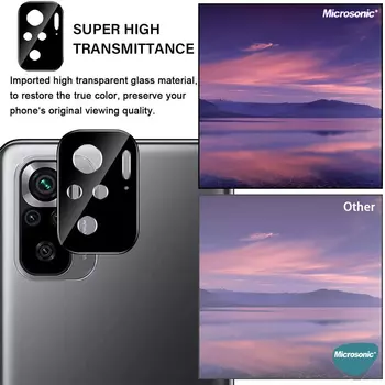 Microsonic Xiaomi Poco M5s Kamera Lens Koruma Camı V2 Siyah