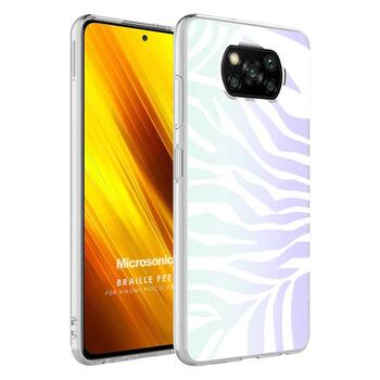 Microsonic Xiaomi Poco X3 NFC Braille Feel Desenli Kılıf Zebra Microsonic Xiaomi Poco X3 NFC Braille Feel Desenli Kılıf Zebra