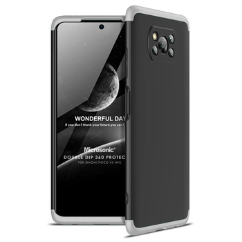 Microsonic Xiaomi Poco X3 NFC Kılıf Double Dip 360 Protective AYS Siyah Gri Microsonic Xiaomi Poco X3 NFC Kılıf Double Dip 360 Protective AYS Siyah Gri