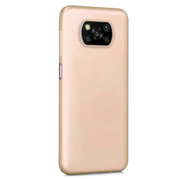 Microsonic Xiaomi Poco X3 NFC Kılıf Matte Silicone Gold