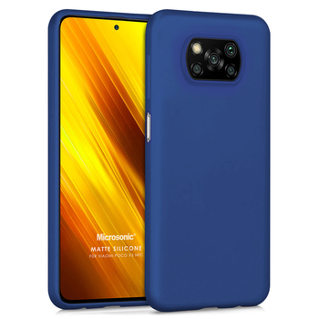 Microsonic Xiaomi Poco X3 NFC Kılıf Matte Silicone Lacivert Microsonic Xiaomi Poco X3 NFC Kılıf Matte Silicone Lacivert