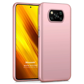 Microsonic Xiaomi Poco X3 NFC Kılıf Matte Silicone Rose Gold Microsonic Xiaomi Poco X3 NFC Kılıf Matte Silicone Rose Gold