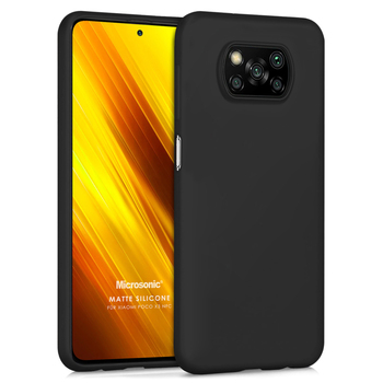 Microsonic Xiaomi Poco X3 NFC Kılıf Matte Silicone Siyah Microsonic Xiaomi Poco X3 NFC Kılıf Matte Silicone Siyah