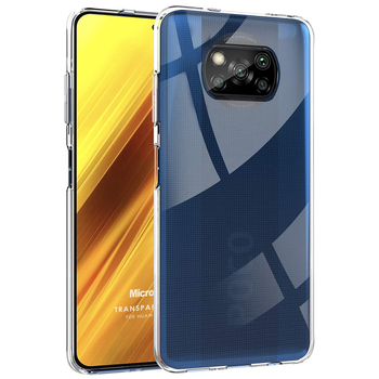 Microsonic Xiaomi Poco X3 NFC Kılıf Transparent Soft Şeffaf Beyaz Microsonic Xiaomi Poco X3 NFC Kılıf Transparent Soft Şeffaf Beyaz