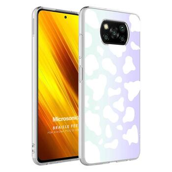 Microsonic Xiaomi Poco X3 Pro Braille Feel Desenli Kılıf Cow