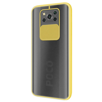 Microsonic Xiaomi Poco X3 Pro Kılıf Slide Camera Lens Protection Sarı