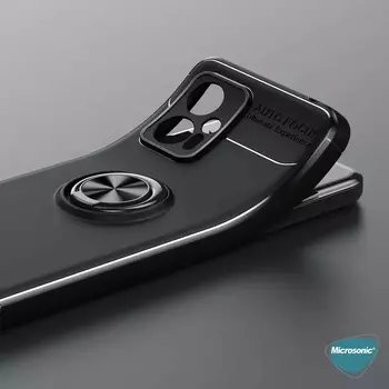 Microsonic Xiaomi Poco X4 GT Kılıf Kickstand Ring Holder Lacivert