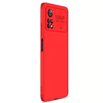 Microsonic Xiaomi Poco X4 Pro 5G Kılıf Double Dip 360 Protective AYS Kırmızı