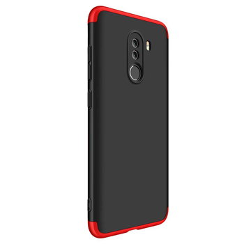 Microsonic Xiaomi Pocophone F1 Kılıf Double Dip 360 Protective AYS Siyah - Kırmızı