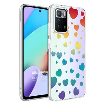 Microsonic Xiaomi Redmi 10 Braille Feel Desenli Kılıf Heart Microsonic Xiaomi Redmi 10 Braille Feel Desenli Kılıf Heart