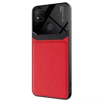 Microsonic Xiaomi Redmi 10A Kılıf Uniq Leather Kırmızı