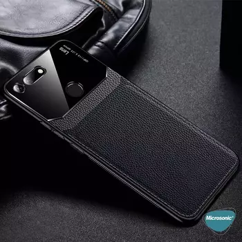 Microsonic Xiaomi Redmi 10A Kılıf Uniq Leather Siyah