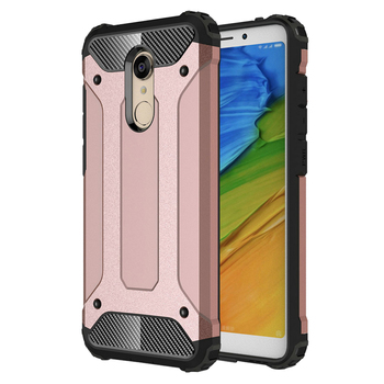 Microsonic Xiaomi Redmi 5 Plus Kılıf Rugged Armor Rose Gold