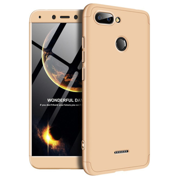 Microsonic Xiaomi Redmi 6 Kılıf Double Dip 360 Protective AYS Gold