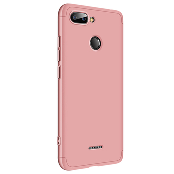 Microsonic Xiaomi Redmi 6 Kılıf Double Dip 360 Protective AYS Rose Gold