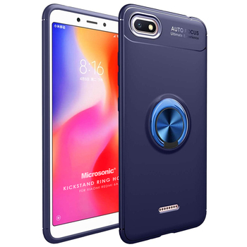 Microsonic Xiaomi Redmi 6A Kılıf Kickstand Ring Holder Lacivert Microsonic Xiaomi Redmi 6A Kılıf Kickstand Ring Holder Lacivert