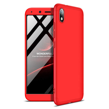 Microsonic Xiaomi Redmi 7A Kılıf Double Dip 360 Protective AYS Kırmızı