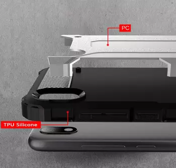 Microsonic Xiaomi Redmi 7A Kılıf Rugged Armor Gümüş
