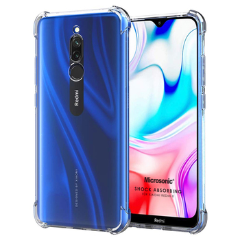 Microsonic Xiaomi Redmi 8 Kılıf Anti Shock Silikon Şeffaf