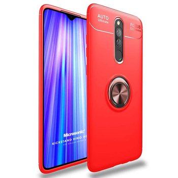 Microsonic Xiaomi Redmi 8 Kılıf Kickstand Ring Holder Kırmızı Microsonic Xiaomi Redmi 8 Kılıf Kickstand Ring Holder Kırmızı