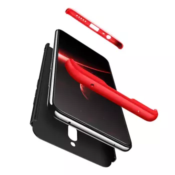 Microsonic Xiaomi Redmi 8 Kılıf Double Dip 360 Protective Siyah Kırmızı