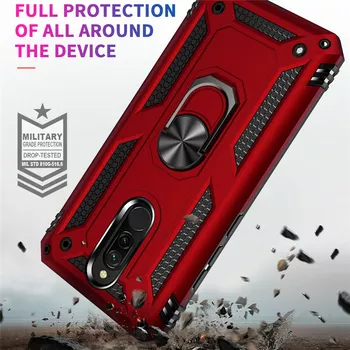Microsonic Xiaomi Redmi 8 Kılıf Military Ring Holder Kırmızı