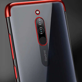 Microsonic Xiaomi Redmi 8 Kılıf Skyfall Transparent Clear Kırmızı