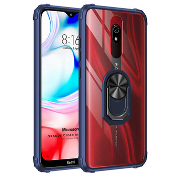 Microsonic Xiaomi Redmi 8A Kılıf Grande Clear Ring Holder Lacivert Microsonic Xiaomi Redmi 8A Kılıf Grande Clear Ring Holder Lacivert