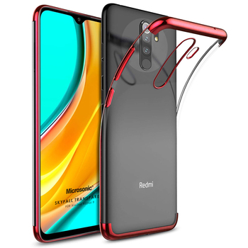 Microsonic Xiaomi Redmi 9 Kılıf Skyfall Transparent Clear Kırmızı Microsonic Xiaomi Redmi 9 Kılıf Skyfall Transparent Clear Kırmızı