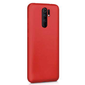 Microsonic Xiaomi Redmi 9 Kılıf Matte Silicone Kırmızı