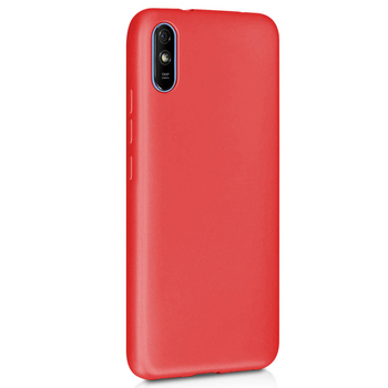 Microsonic Xiaomi Redmi 9A Kılıf Matte Silicone Kırmızı