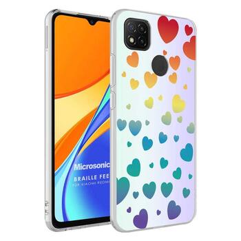 Microsonic Xiaomi Redmi 9C Braille Feel Desenli Kılıf Heart Microsonic Xiaomi Redmi 9C Braille Feel Desenli Kılıf Heart
