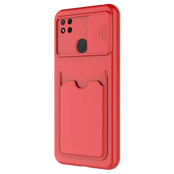 Microsonic Xiaomi Redmi 9C Kılıf Inside Card Slot Kırmızı