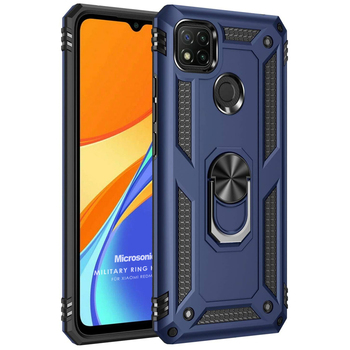 Microsonic Xiaomi Redmi 9C Kılıf Military Ring Holder Lacivert Microsonic Xiaomi Redmi 9C Kılıf Military Ring Holder Lacivert