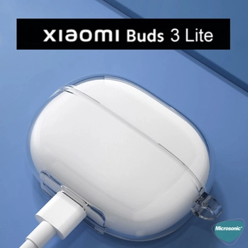 Microsonic Xiaomi Redmi Buds 3 Lite Kılıf Transparent Clear Soft Şeffaf