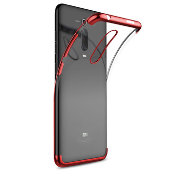 Microsonic Xiaomi Redmi K20 Kılıf Skyfall Transparent Clear Kırmızı
